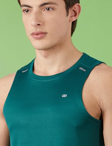 Image of Amazon Brand - Symbol Men's Polyester Color Block Active Regular Fit Sports | Round Neck | Sleeveless T-Shirt