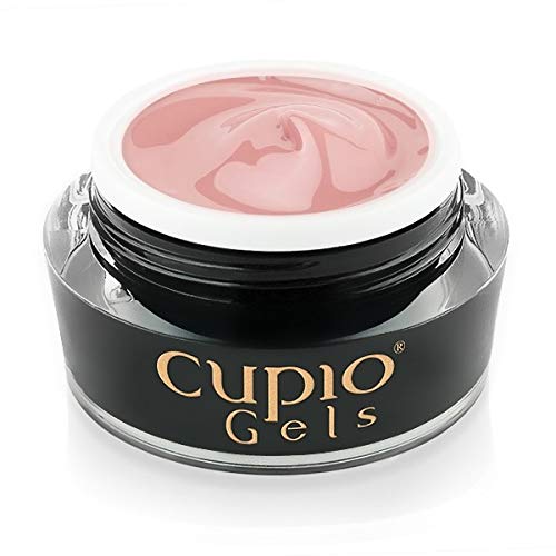 Cupio Make Up Gel Pink Cover 15/30 ml – Gel UV Camouflage Rose Auto-égalisant – Gel de Construction pour Camoufler les Imperfections & Allonger le Lit de...
