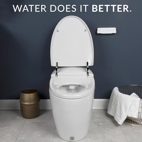 Inodoro inteligente Bio Bidet Discovery DLX de una pieza, alargado, con bidé integrado, tapa automática de apertura y cierre, descarga automática, agua tibia, asiento calefactado y toallitas para bidé miniatura 2