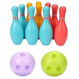 Materiale plastico: i birilli e le palline da bowling sono realizzati in materiale plastico facile da pulire.