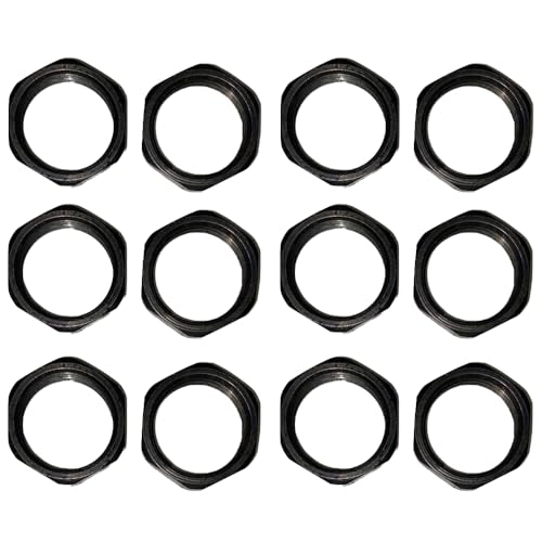 5/8x24 Jam Nut Black Steel 12pcs