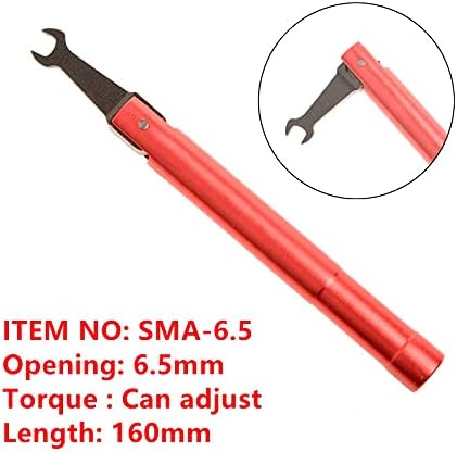 Miniatura 8 de Llave dinamométrica SMA de 0.5-3Nm 8MM 20MM 6.5MM SMA conector RF apertura electrommunication llave convertidor adaptador coaxial, 0.315 in, 0.1-3Nm