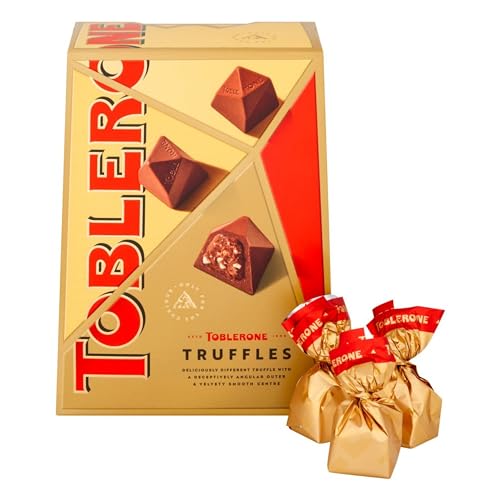 Toblerone Milk Chocolate Truffles Gift Box 180g - Luxurious Nougat & Honey Infused Treats