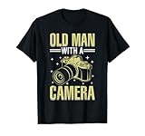 Old Man With A Camera I Photography T-Shirt