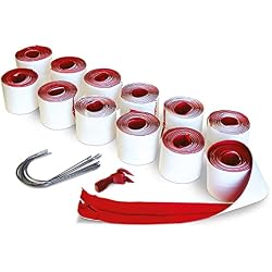 ZIPWALL HDAZ12 Heavy Duty Zipper, 12 Pack, Red, 12 Count | Includes Specialty Cutter and Hooks