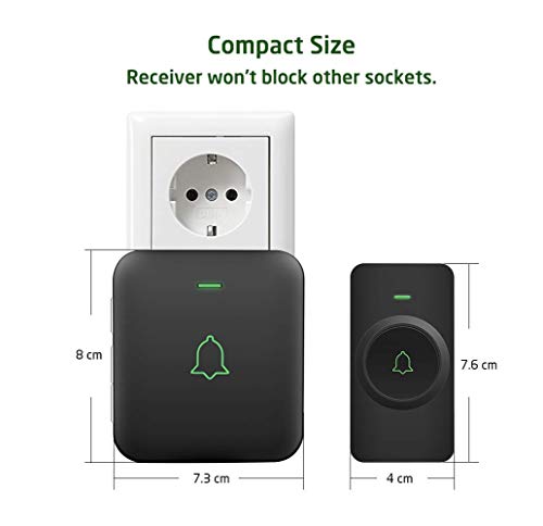 AVANTEK Mini-Empfänger CR-1 Zusatzempfänger zur Erweiterung nur Ihres AVANTEK 2021 D-3B, 2021 D-3G, 2021 D-3W, 2021 D-3F, 2021 CB-11, 2021 CW-11, 2021 CB-21, 2021 DB-21, 2021 DB-11 Türklingel
