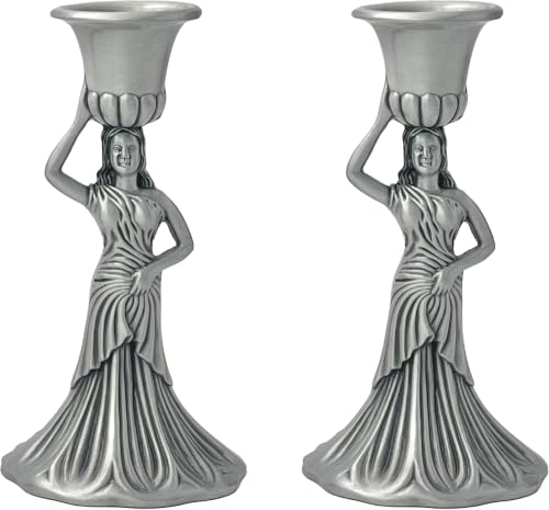 Vintage Female Figurine Taper Candle Holders...