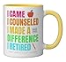 I Came I Counseled Proud School Counselor Retirement 2025 Ceramic Mug, Yellow/White