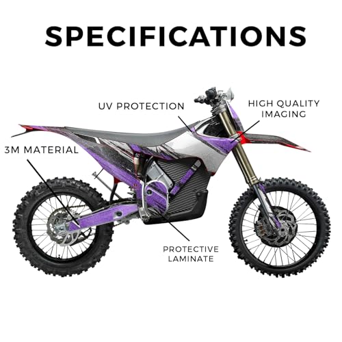 Image of Glossy Glitter Stark Varg MX 2023-2025 Graphics Kit Wrap - Grunge Stripe Purple - Varg MX Skin - Premium 3M Vinyl Protective Wrap Decal Cover - Easy to Apply | Crafted in The USA by MightySkins