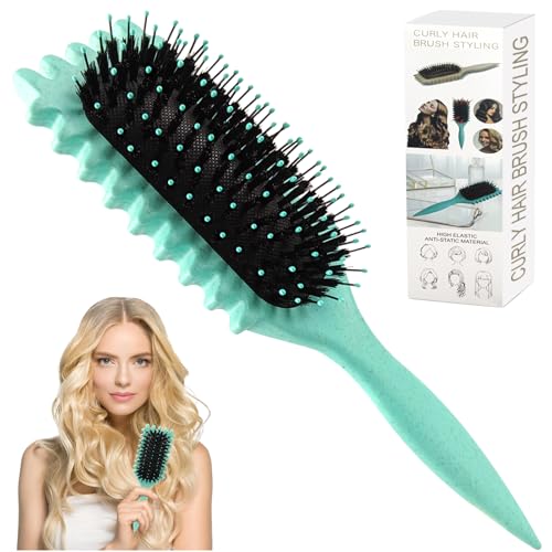 Peine Pelo Rizado, Cepillo Pelo Rizado Cepillo Definidor de Rizos Cepillo Multifuncional para Rizos Peine Rizos Cepillo Rizos Metodo Curly para Peinar/Dar Forma y Peinar el Cabello Rizado Baño
