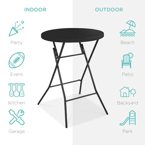 Best Choice Products SKY7163 32In Bar Height Folding Table, Round Indoor Outdoor Accessory For Patio thumb #3