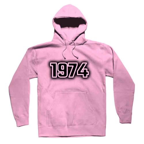 Sweat 1974 rose pâle unisexe imprimé millésime au toucher ultra doux