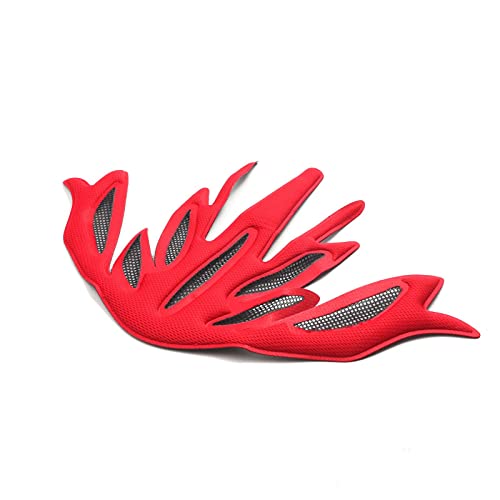 PAXLAMB Helmet Inner Padding Net Foam Pads Kit Sealed Sponge Protective Lining Protection Liners Cushion Mat Set for Outdoor Sports Cycling Bike Motorcycle Bicycle Riding Accessories (Red N J) - Image 2