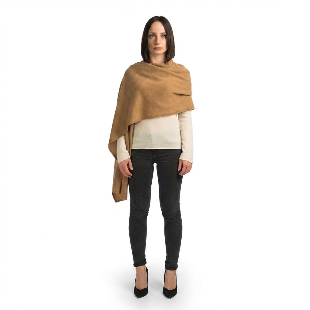 DALLE PIANE CASHMERE Étole Femme 100% Cachemire | Étole élégante pour cérémonies et soirées, polyvalente en toute saison, idée cadeau pour elle, Made in Italy