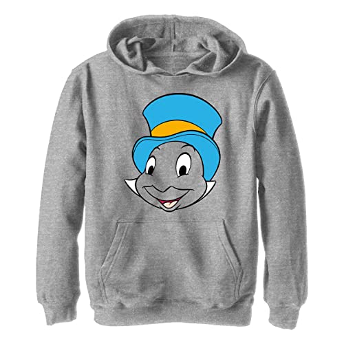Disney Boy's Jiminy Face Hoodie, Athletic Heather, X-Large #TOP26
