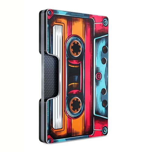 Image of Printed Aluminum Wallet for Men - Slim Money Clip & Card Holder with Printed Finish. Enhanced RFID Blocking, Compact, Unique & Minimalist Wallets