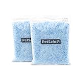 PetSafe ScoopFree Premium Arena de Cristal para Gatos - Control de Olores, Sin Polvo - Azul Premium, Pack de 2