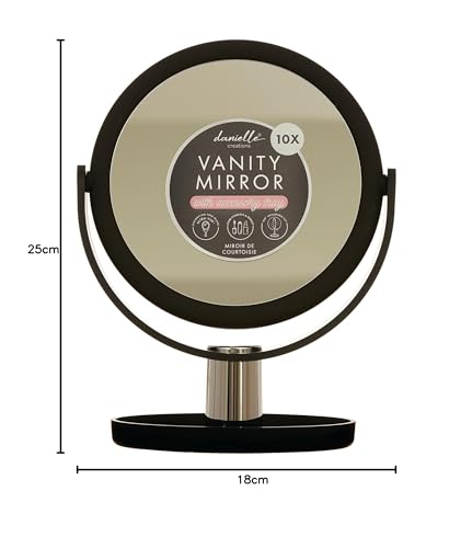 Miroir grossissant x10 Danielle Creations noir pour maquillage