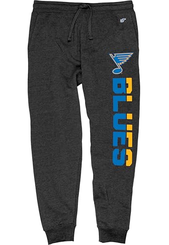 Blue 84 Men's Standard NHL Officially Licensed Sweatpants Jogger Outlier Charcoal