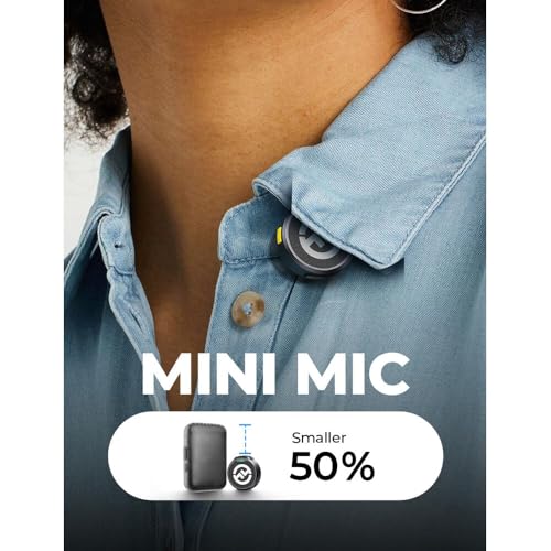 Image of Holyland Lark M2 Wireless Microphone for iPhone /Camera /Android /PC, 48kHz /24-bit High Fidelity Audio, 300m Range, Noise Cancel, 40h Use, YouTube, Streaming (2TX Camera RX+USB-C+RX Charging Case)