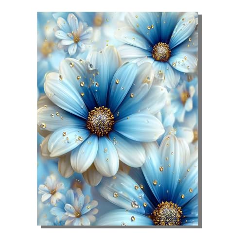 5D Diamond Painting, Flor Planta Pintura de Diamante, Cuadrado Taladro Completo DIY Diamante Painting, Gemas Artesanía kit de Arte de Mosaico, Ideal Principiantes Niños Regalos 50 x 70 cm SYLF718