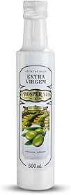 Azeite De Oliva Extra Virgem Premium Arbequina E Arbosana Prosperato 500Ml, Azeite Extravirgem De Oliva (Arbequina E Arbosana), Amarelo, Frutado Maduro Suave, Leve Amargor E Picância, Delicado E Vers