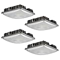 JC-LGL LED Canopy Lights, 40W, 5600LM, 5000K, 0-10V Dimmable, 120-277VAC, IP65 Waterproof, UL Listed, Commercial LED Canopy Lights Outdoor for Gas Station, Carport, Parking Garage, Warehouse, 4 Pack