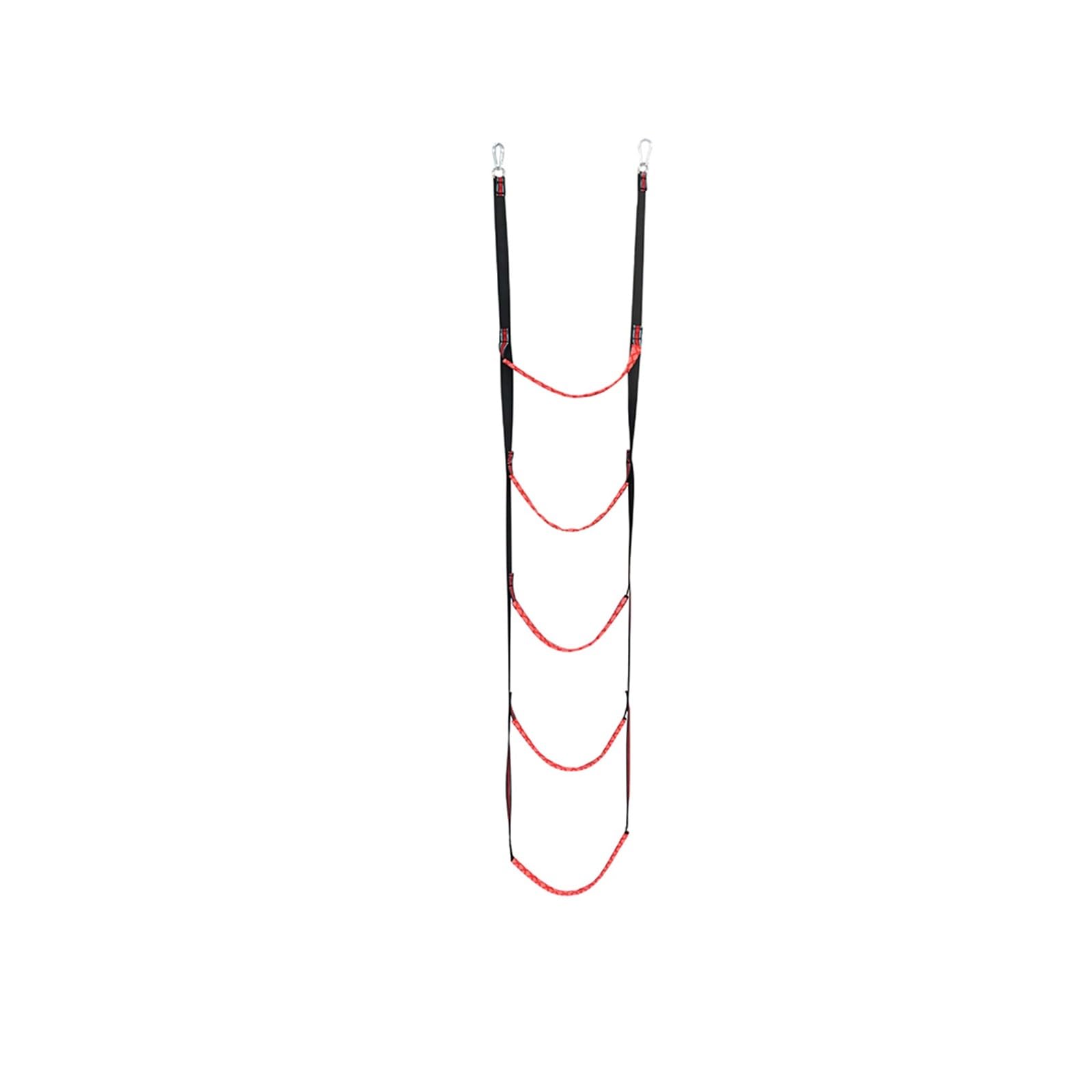 Boat Rope Ladder, 3/4/5 Step Rope Ladder Kayak Inflatable Jet Ski Canoe Multicolor(Red 5 Ladders)