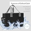 Cupohus Extra Large Art Organizer Craft Storage Tote Bag with Pockets and Hadles, Oxford Fabric Carrying Caddy for Teacher, Officer, Artist, Students, Traveler, and more – Black with Grey Edge #2