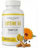 Luteina 50 mg con zeaxantina, beta carotene, vitamina A & B2, piperina | 180 capsule | Salute degli occhi e protezione della luce blu | Ingegneria genetica e senza glutine
