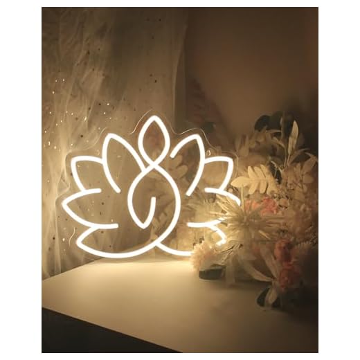 Lotus Flower Neon Sign, Dimmable, 12x15.3 inch
