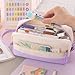iSuperb Large Pencil Case High Capacity Pencil Pouch Storage bag Desk Organizer Marker Pouch Pen Bag for Women