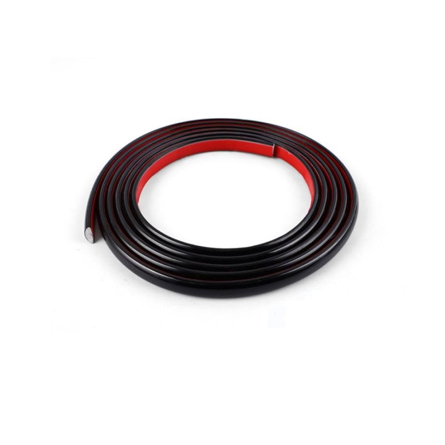 Decorative Moulding Tile Border Adhesive Flexible PVC Wall Trim Trim for Mirror Frames Wardrobe Ceiling (3 Metres, Black)