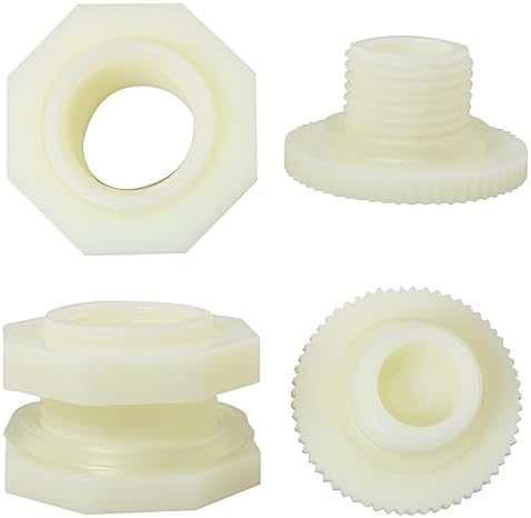 Amazon.com: JJHXSM 2 Sets 1/2" Female ABS Bulkhead Fittings Plastic ...