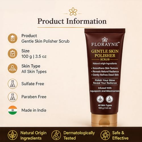 Image of Gentle Skin Polisher Scrub 100g | Face Exfoliating Scrub with Aquaporin & Niacinamide | Removes Dead Skin Cells | Smoothens Skin Texture | Sulfate & Paraben Free | For All Skin Types