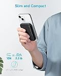 Anker 321 MagGo Batterie (PowerCore Magnétique 5K), 5,000mAh Chargeur portable sans fil magnétique, compatible avec iPhone 15/15 Plus/15 Pro/15 Pro Max, iPhone Série 14/13/12(Noir)