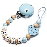 [page_title]-Schnullerkette mit Namen - Auto, Herz, Eule, Wolke, Stern für Mädchen und Jungen (Herz, hellblau, natur)