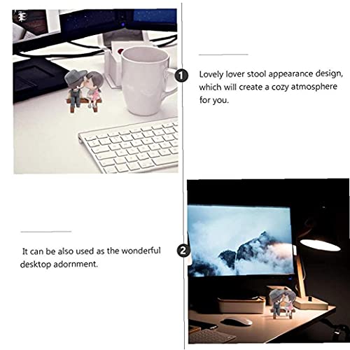 Naisidier Miniaturgarten Ornamente, 3 stücke Miniatur Paar Figuren Jungen Mädchen Kuss Ornamente Puppenhaus Szene… – Bild 3