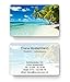 Produktbild 100 Visitenkarten, laminiert, 85 x 55 mm, inkl. Kartenspender - Urlaub Strand Meer