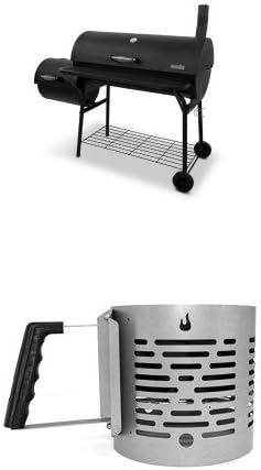 Char-Broil American Gourmet Offset Smoker, Deluxe + Charcoal Starter