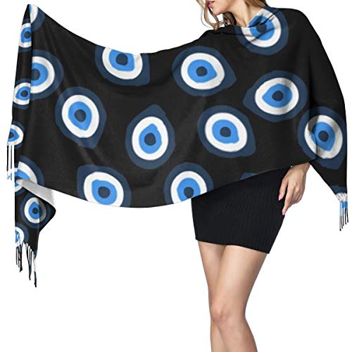 Allgobee Evil Eye Teardrops Womens Scarf Large Soft Silky Pashmina Cashmere Shawl Wrap thumb #2