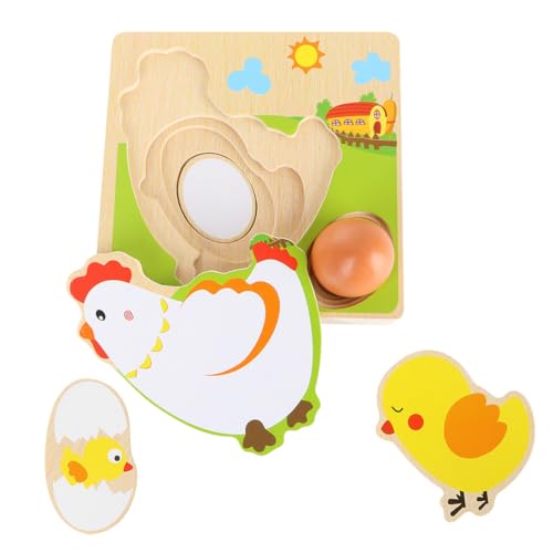 Puzzle cycle de vie poule Montessori favorisant l'éveil sensoriel