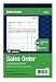 Adams Sales Order Book, 3-Part, Carbonless, White/Canary/Pink, 5-9/16" x 8-7/16", Bound Wraparound Cover, 50 Sets per Book (TC5805)