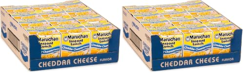 Maruchan Instant Lunch Ramen Noodles, Cheddar Cheese Flavor – Japanese-Style Instant Noodle Soup, Easy Meal Ready in 3 Minutes – 2.25 Oz., (Pack of 24)