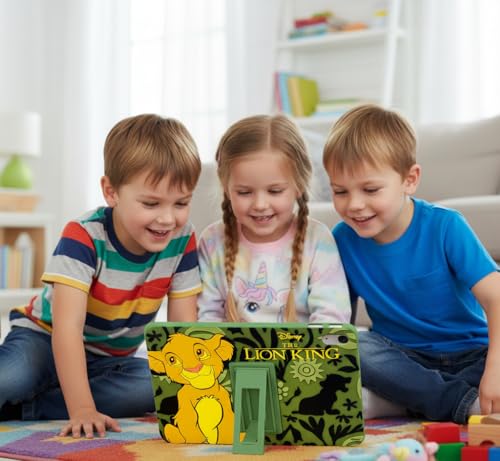 Image of Disney Lion King Kids iPad Case - 10.9 Inch Case for iPad 10th Generation (2022) & A16 11th Generation 11 inch (2025) - Tablet Cover with Stand, Shockproof Silicone Protector