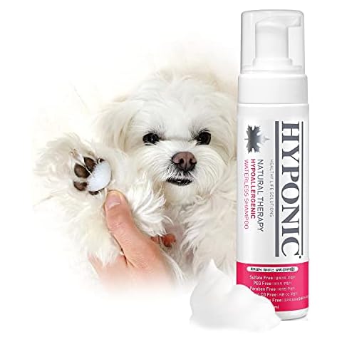 HYPONIC Hypoallergenic Premium Waterless Shampoo for All Pets (Scented, 6.4 oz) - Natural Dry Shampoo, Waterless Foam, Grooming for Dogs and Cats Cover