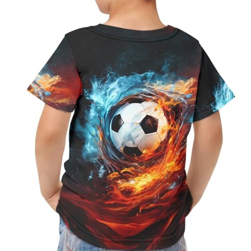 Image of JEOCODY Boys Girls Graphic Tees Funny 3D Printed Short Sleeve T-Shirts 3-16T