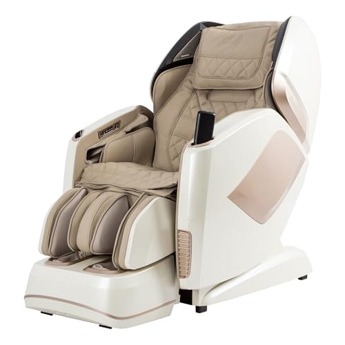 Osaki OS-Pro Maestro 4D Zero Gravity Massage Chair with Heated Rollers, L-Track Design, Touch Screen Remote (Ivory)