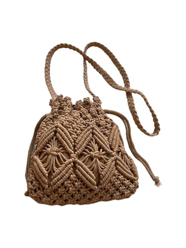 Women's Boho Drawstring Crossbody Bag Beach Vacation Resort Shoulder Bags - Main Image