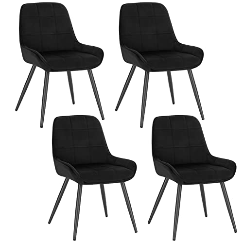 Woltu 4x Sillas De Comedor, Silla Ergonómica Con Respaldo, Silla De Terciopelo En Estructura Metal, Sillas Para Dormitorio, Salón, Comedor Y Co Woltu 4x Sillas De Comedor, Silla Ergonómica Con Respaldo, Silla De Terciopelo En Estructura Metal, Sillas Para Dormitorio, Salón, Comedor Y Co